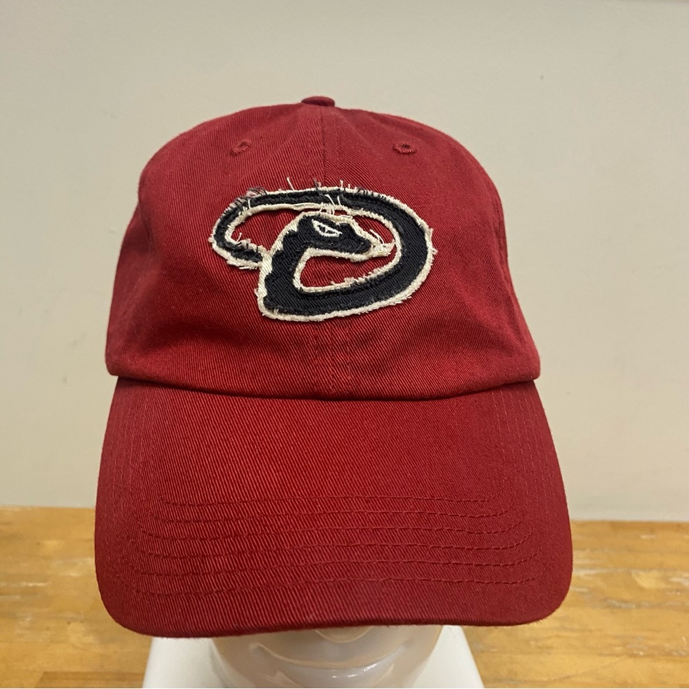 VTG Arizona Diamondbacks Red Strapback Hat Twin Enterprise Dad Hat Unstructured